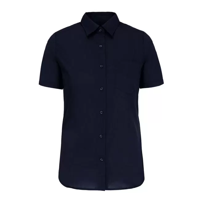 CHEMISE MANCHES COURTES FEMMES PERSONNALISABLE 'KARIBAN' - navy