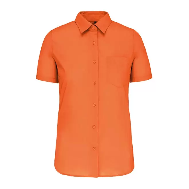 CHEMISE MANCHES COURTES FEMMES PERSONNALISABLE 'KARIBAN' - orange