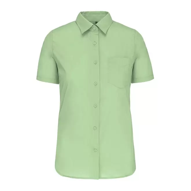 CHEMISE MANCHES COURTES FEMMES PERSONNALISABLE 'KARIBAN' - pistachio green