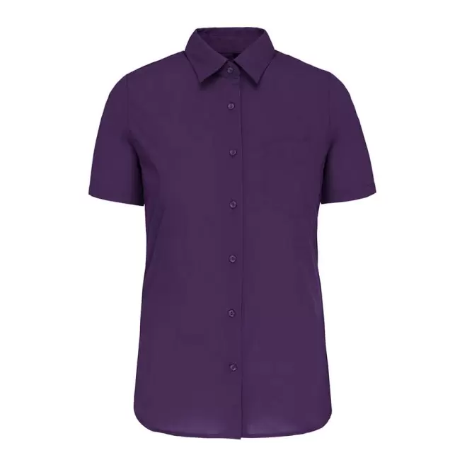 CHEMISE MANCHES COURTES FEMMES PERSONNALISABLE 'KARIBAN' - purple