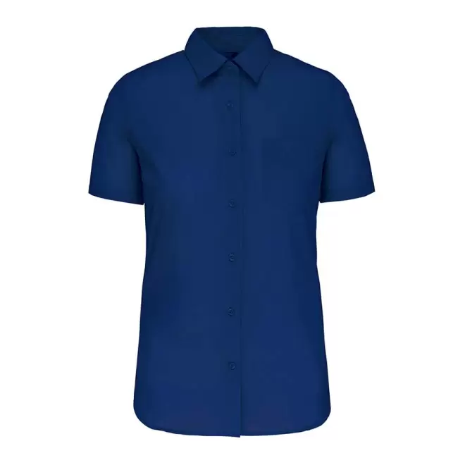 CHEMISE MANCHES COURTES FEMMES PERSONNALISABLE 'KARIBAN' - indigo