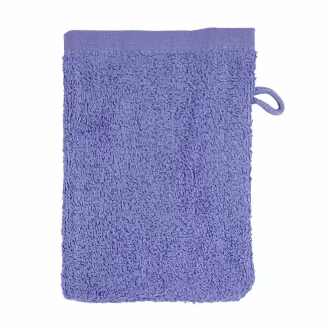 GANT DE TOILETTE EN COTON PERSONNALISABLE 'PITOU' - lavande