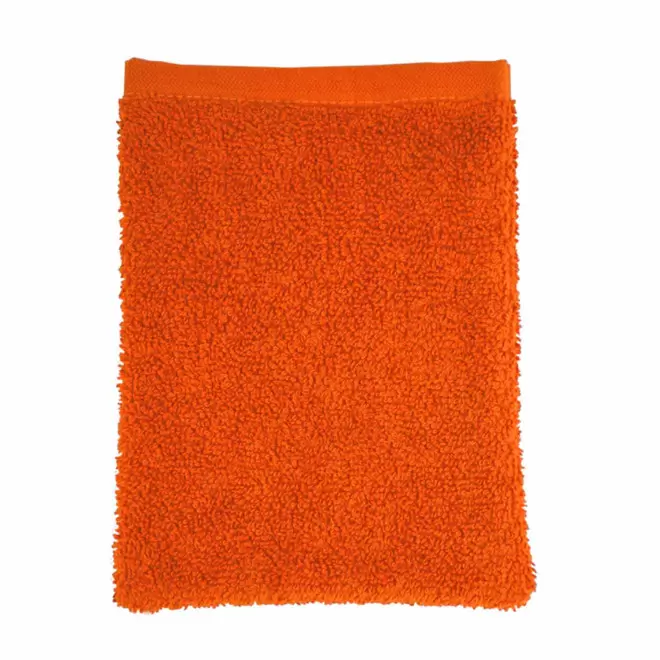GANT DE TOILETTE EN COTON PERSONNALISABLE 'PITOU' - orange