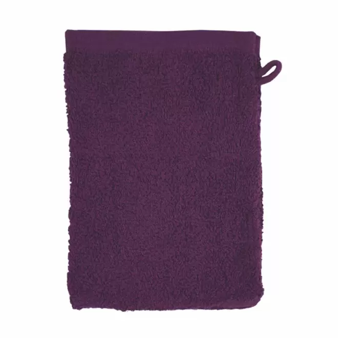 GANT DE TOILETTE EN COTON PERSONNALISABLE 'PITOU' - violet foncé