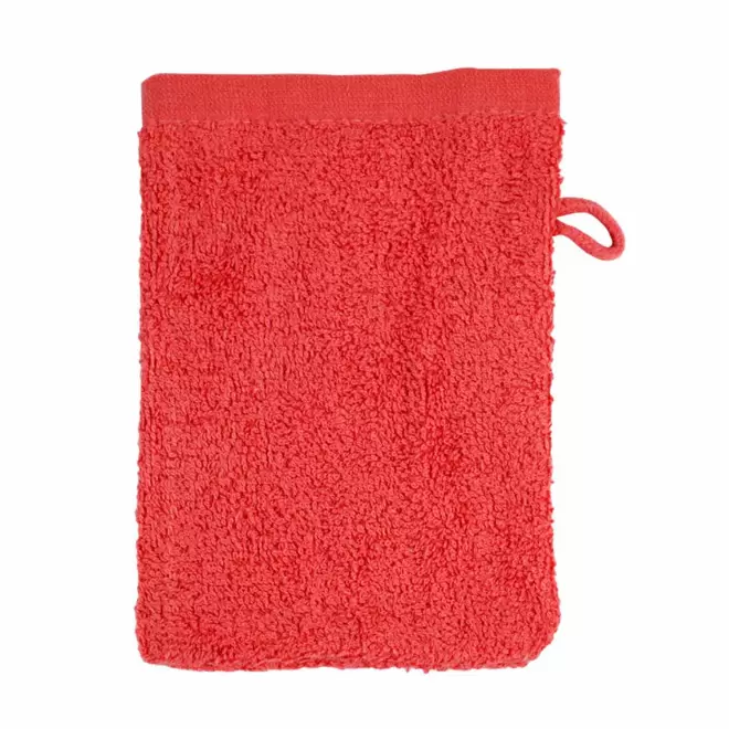 GANT DE TOILETTE EN COTON PERSONNALISABLE 'PITOU' - rouge