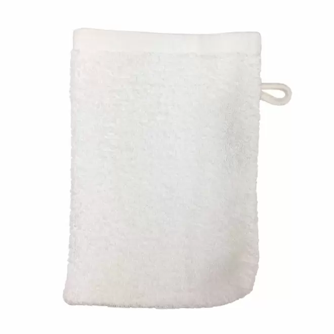 GANT DE TOILETTE EN COTON PERSONNALISABLE 'PITOU' - blanc