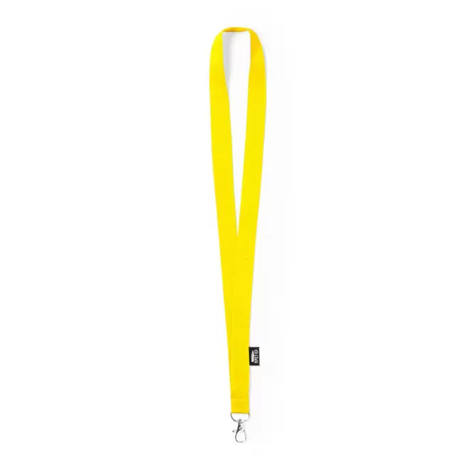 TOUR DE COU PERSONNALISABLE 'LUNGO RPET' - jaune