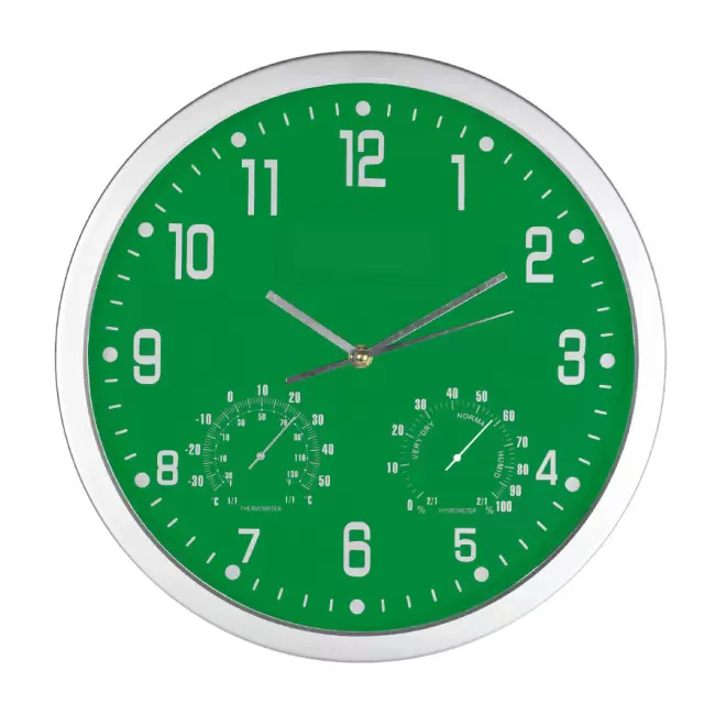 HORLOGE AVEC THERMOMETRE 'BIGTIME' - vert