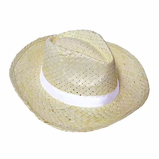 CHAPEAU DE PAILLE PERSONNALISABLE CLAIRE 'LUA EU' 8J - paille claire