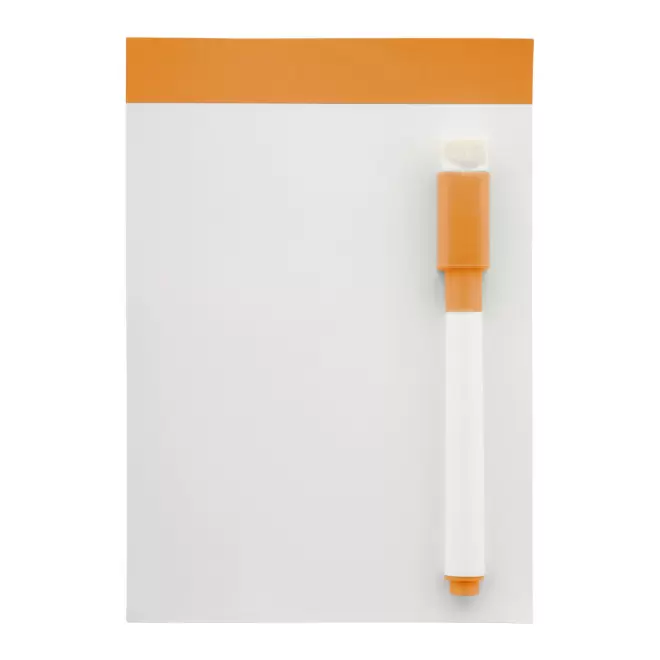 MINI TABLEAU BLANC AIMANTE PUBLICITAIRE 'SCRAPER' - orange