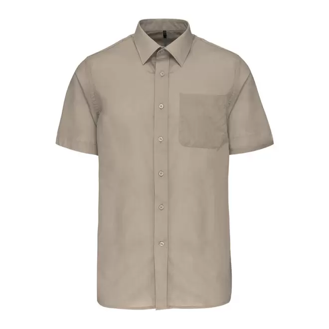 CHEMISE MANCHES COURTES PUBLICITAIRE HOMME 'KARIBAN' - beige
