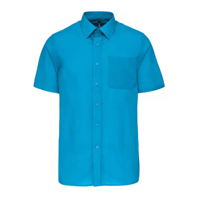 CHEMISE MANCHES COURTES PUBLICITAIRE HOMME 'KARIBAN' - turquoise