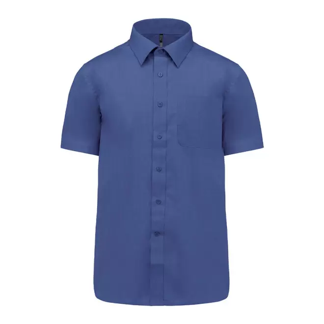 CHEMISE MANCHES COURTES PUBLICITAIRE HOMME 'KARIBAN' - bleu cobalt