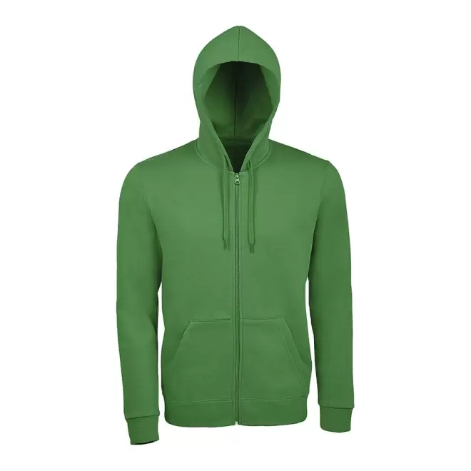 SWEAT ZIPPÉ PERSONNALISÉ À CAPUCHE MIXTE 'STONE' 260 GR/M² - vert prairie