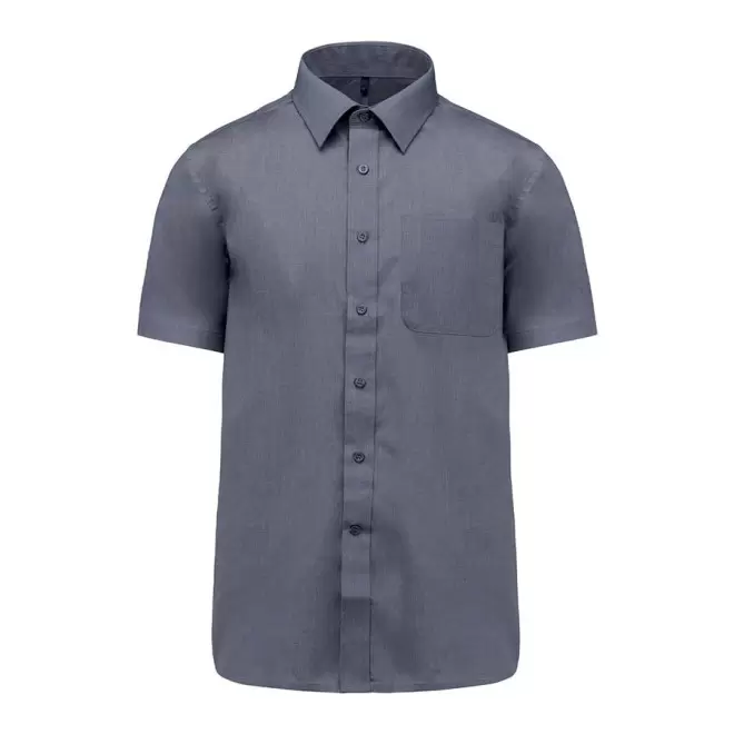 CHEMISE MANCHES COURTES PUBLICITAIRE HOMME 'KARIBAN' - gris