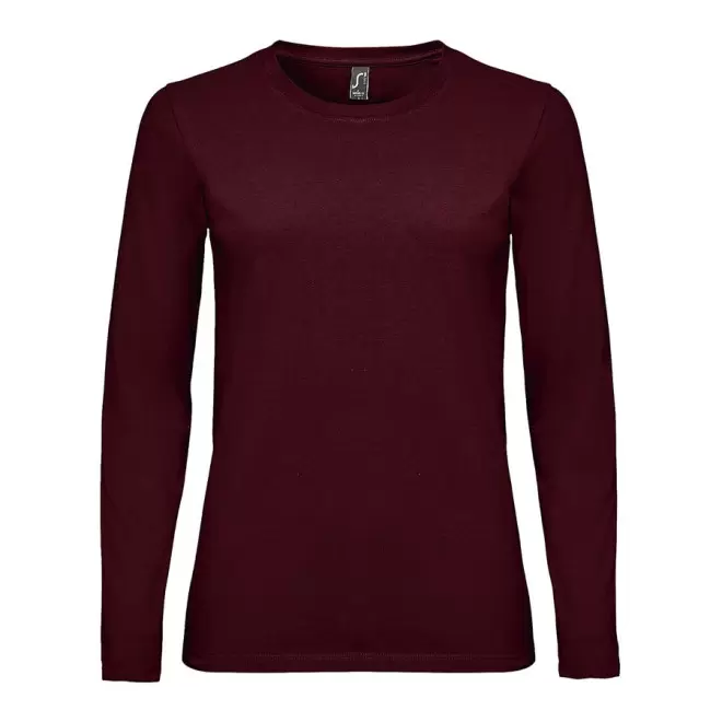 TEE-SHIRT PERSONNALISABLE FEMME ML 'IMPERIAL LSL' - bordeaux