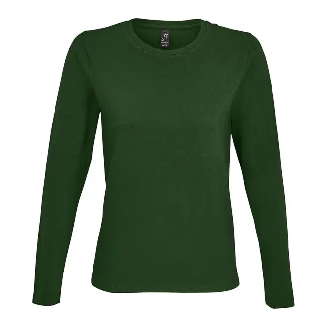 TEE-SHIRT PERSONNALISABLE FEMME ML 'IMPERIAL LSL' - vert bouteille
