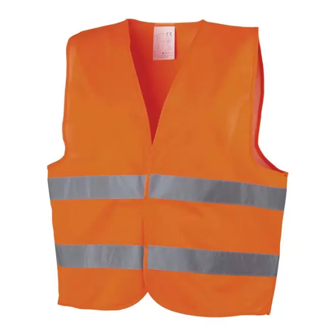 GILET DE SECURITE PERSONNALISABLE ADULTE 'FLUOSECU' - orange
