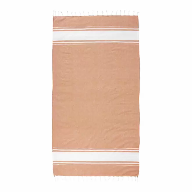 PAREO/FOUTA PERSONNALISABLE 'HORTENSE 150 RECYCLE' - orange