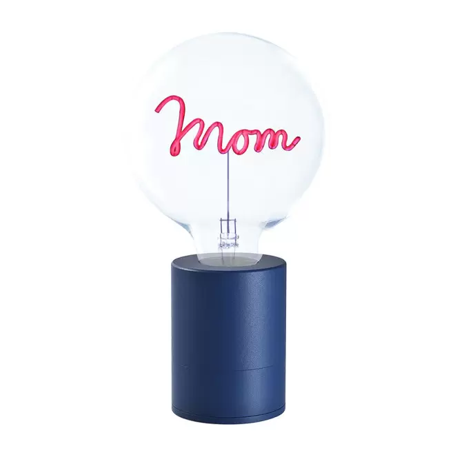 AMPOULE PERSONALISEE 1 LIGNE 'LAMPI' - bleu