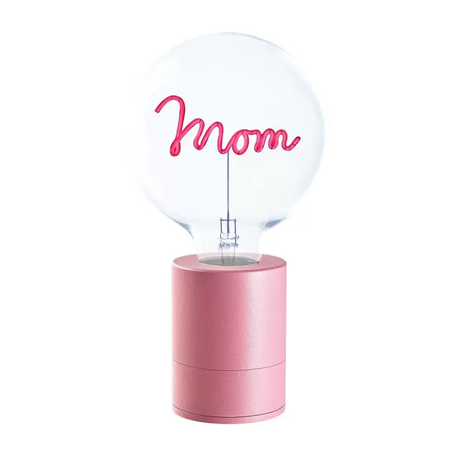 AMPOULE PERSONALISEE 1 LIGNE 'LAMPI' - rose