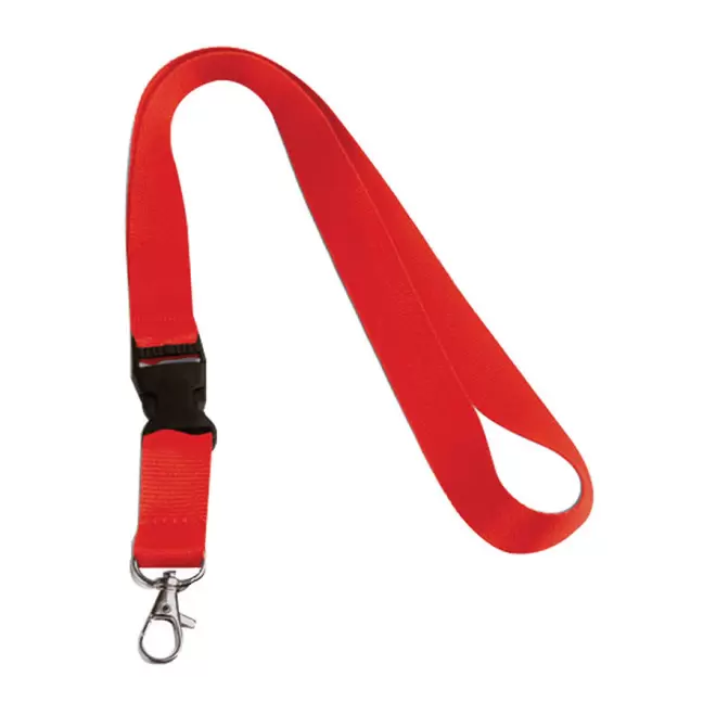 TOUR DE COU PUBLICITAIRE AVEC CLIP DETACHABLE 'LAZO' - rouge