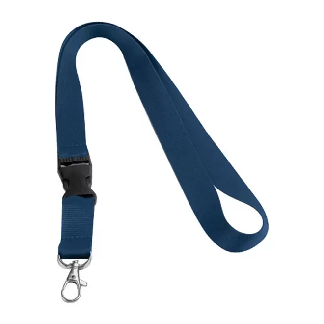 TOUR DE COU PUBLICITAIRE AVEC CLIP DETACHABLE 'LAZO' - bleu foncé