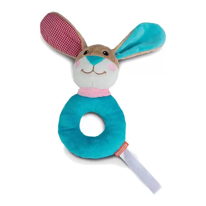 PELUCHE PERSONNALISABLE LAPIN HOCHET 'JANES' - multicolore