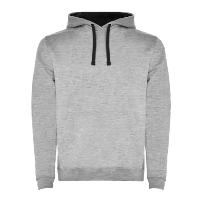 SWEAT-SHIRT A CAPUCHE PERSONNALISE MIXTE 'RAPHAEL' - gris/noir