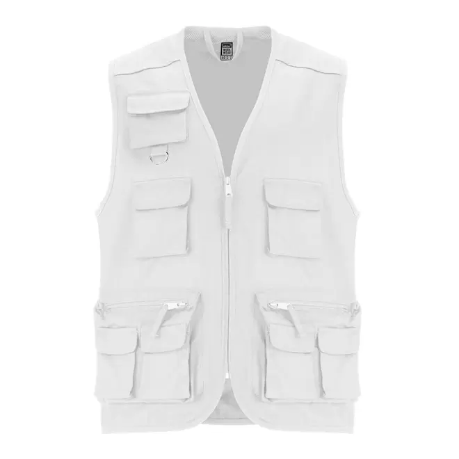 GILET DE TRAVAIL MULTI-POCHES PERSONNALISABLE 'VENERA' - blanc