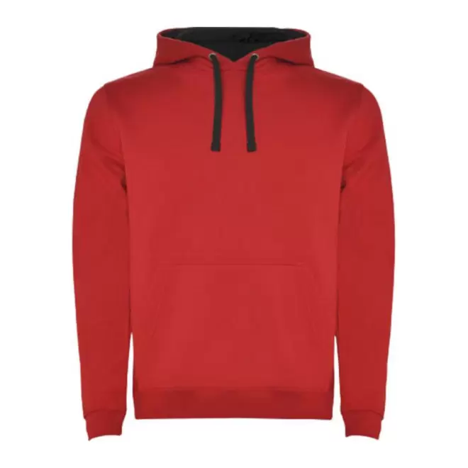 SWEAT-SHIRT A CAPUCHE PERSONNALISE MIXTE 'RAPHAEL' - rouge/noir