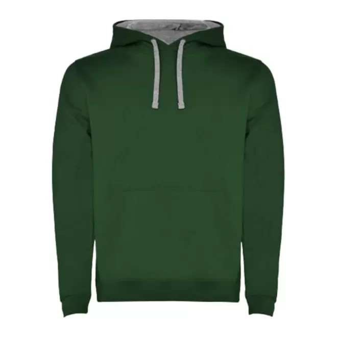 SWEAT-SHIRT A CAPUCHE PERSONNALISE MIXTE 'RAPHAEL' - vert/gris