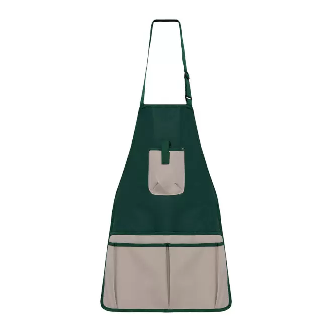 TABLIER DE JARDIN PERSONNALISABLE 'JARINO' - vert/beige