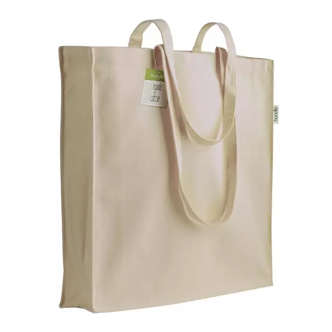 SAC COTON PERSONNALISABLE ORGANIC AVEC SOUFFLET 'OTLEY - écru