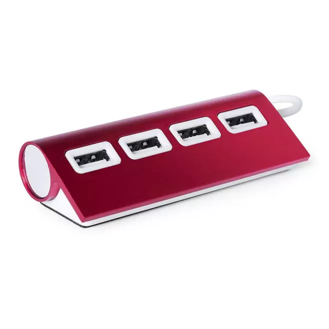 PORT USB 2.0 PERSONNALISABLE ALUMINIUM 'ALKUB' - rouge