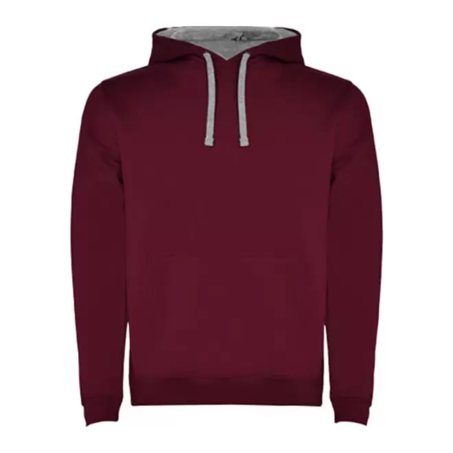 RAPIDE 4J - SWEAT-SHIRT A CAPUCHE MIXTE 'RAPHAEL' - bordeaux/gris