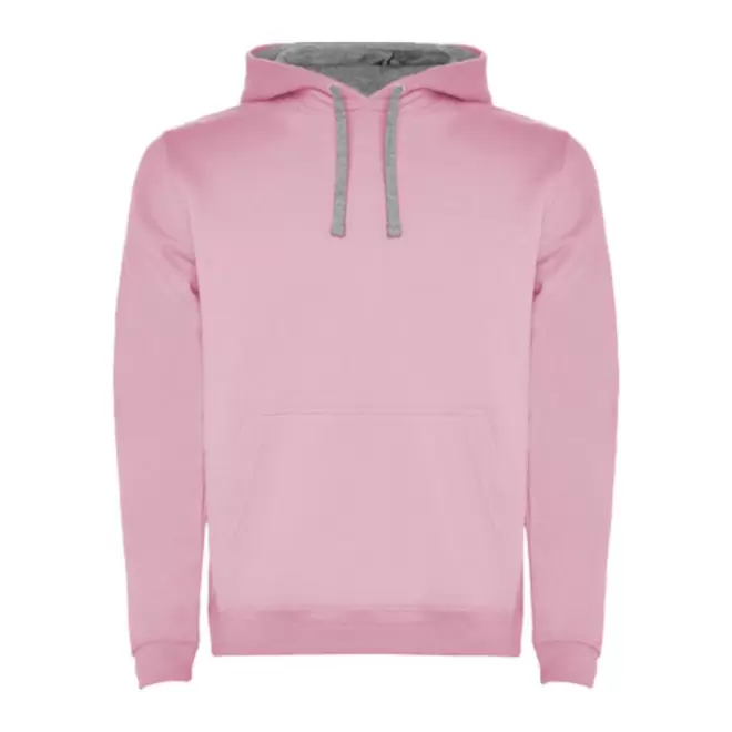 RAPIDE 4J - SWEAT-SHIRT A CAPUCHE MIXTE 'RAPHAEL' - rose/gris