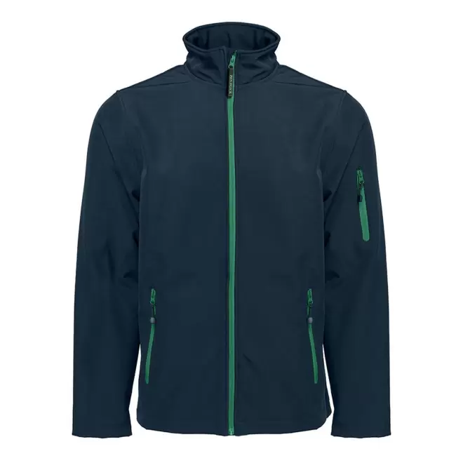 SOFTSHELL HOMME PERSONNALISABLE PEN DUICK 'ATLANTIC' - navy/kelly green