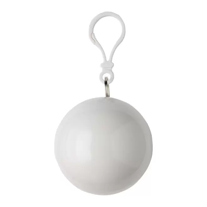 PONCHO PLUIE PUBLICITAIRE BALLE ADULTE 'GALWAY' - blanc