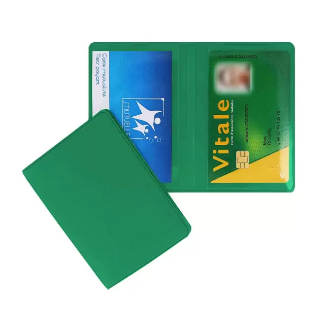 PORTE-CARTES DOUBLE PERSONNALISABLE 'AUGUSTO MIF' - jade