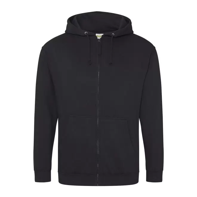 SWEAT ZIPPÉ PERSONNALISÉ À CAPUCHE HOMME 'CLUN' - jet black