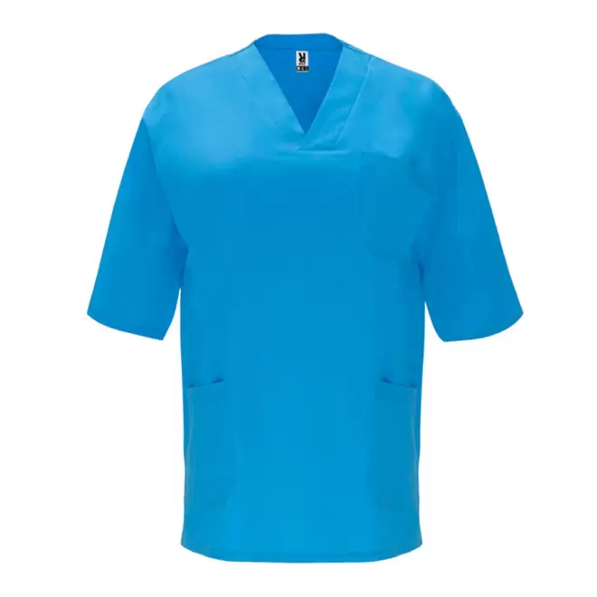 BLOUSE PERSONNALISABLE MIXTE MEDICALE 'LENO' - bleu clair