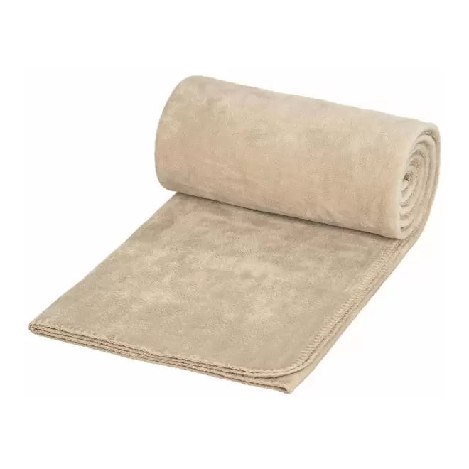 PLAID POLAIRE PERSONNALISABLE 'WEEK-END' - beige