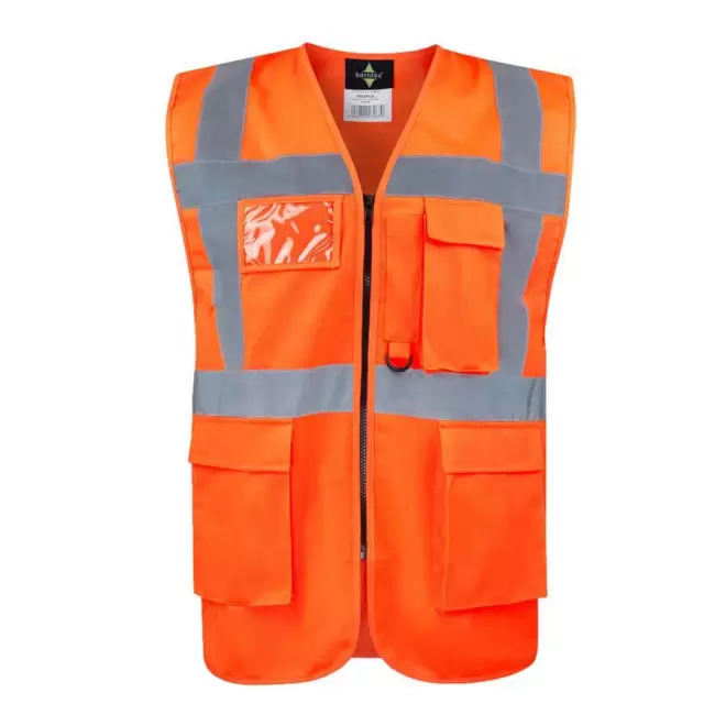 GILET DE SECURITE PERSONNALISABLE 'BERLIN' - orange