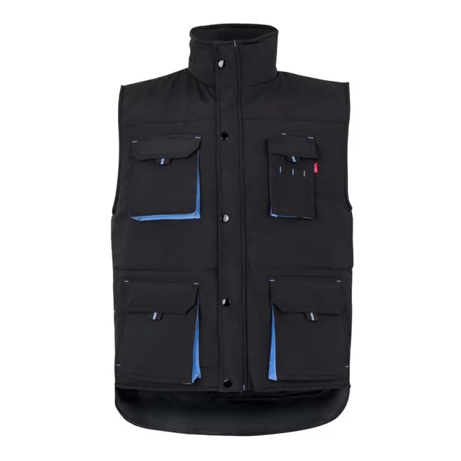 GILET MATELASSE PERSONNALISABLE 'ARIDO' - noir/bleu