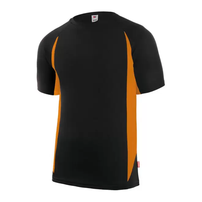 TEE-SHIRT PERSONNALISABLE BICOLORE 'MILERNO' - black/orange