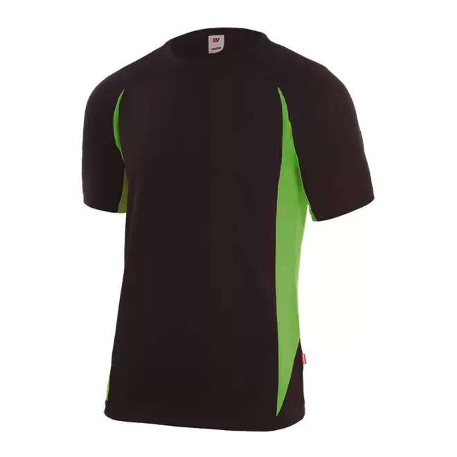 TEE-SHIRT PERSONNALISABLE BICOLORE 'MILERNO' - noir/vert