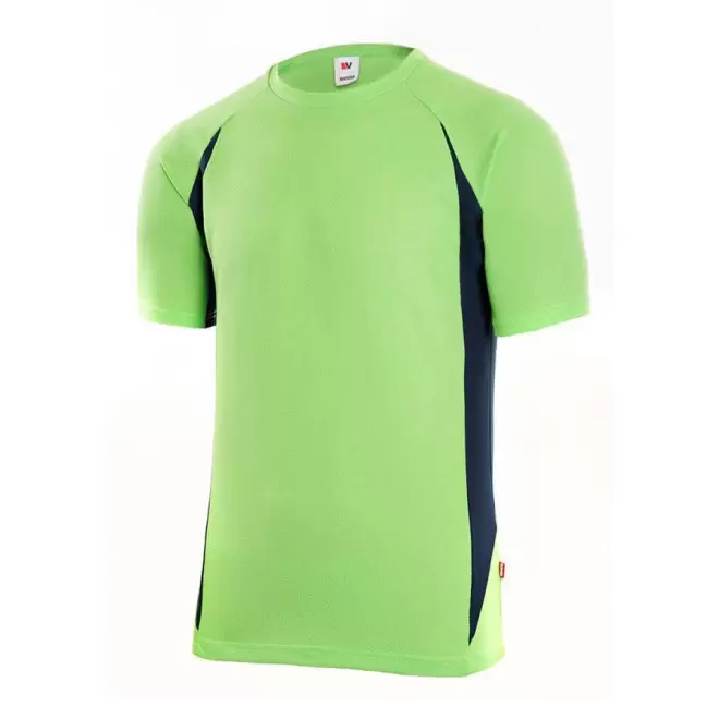 TEE-SHIRT PERSONNALISABLE BICOLORE 'MILERNO' - navy/lime