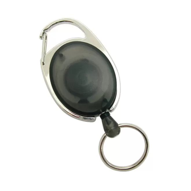 PORTE-BADGE PUBLICITAIRE CORDON DEROULANT 'PLAGNA' - noir