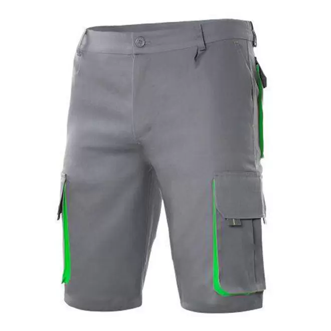 SHORT PERSONNALISABLE VELILLA 'CAPTURO' - grey/lime